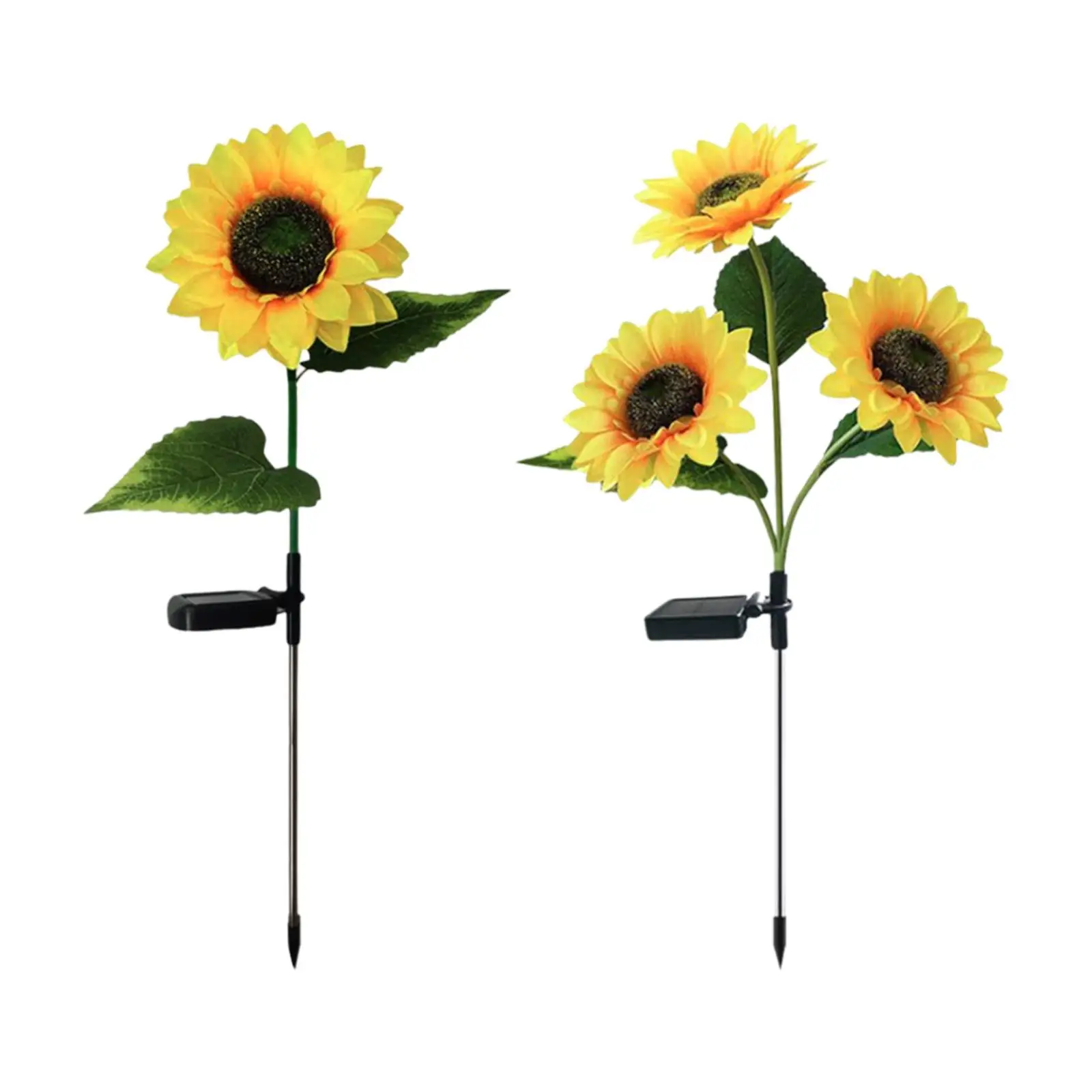 Luci solari del palo del giardino del girasole delle luci solari del girasole per il giardino all'aperto dell'iarda