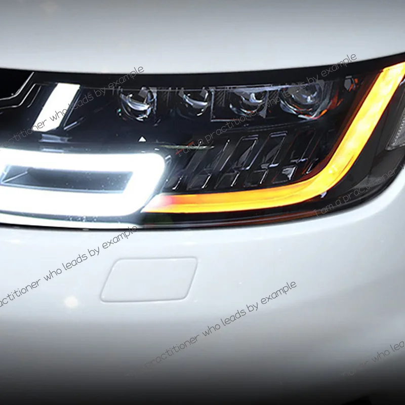 Suitable for 14-17 Range Rover Sport Headlights LED Lens Matrix Daytime Running Water Steering Headlights