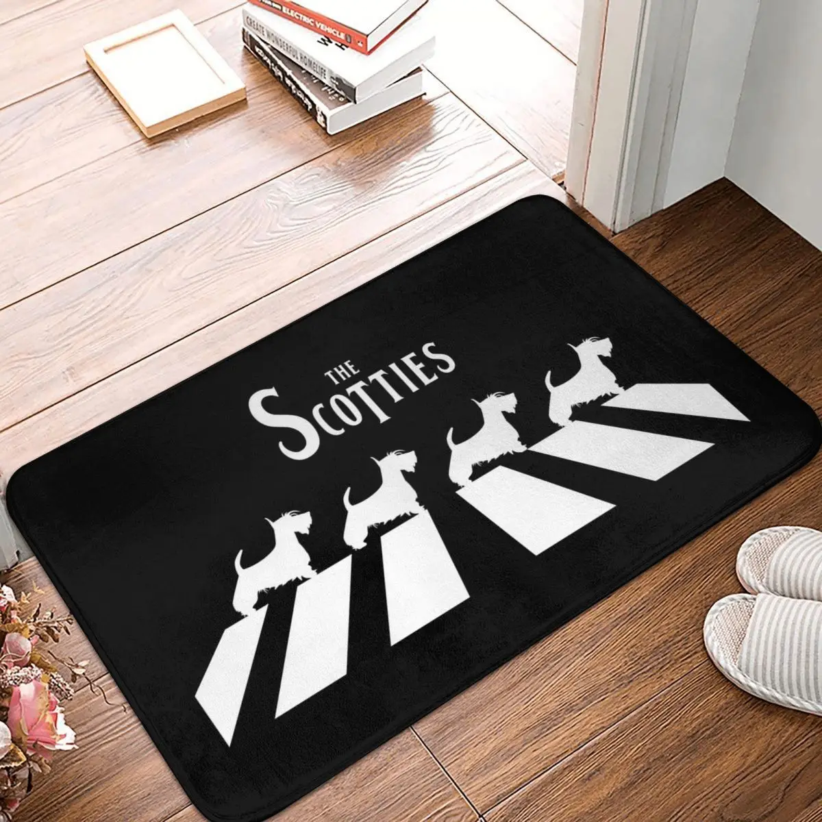 The Scotties Scottish Terrier Dog Non-slip Doormat Floor Mat Sand Scraping Carpet Rug for Kitchen Entrance Balcony Footpad Mats