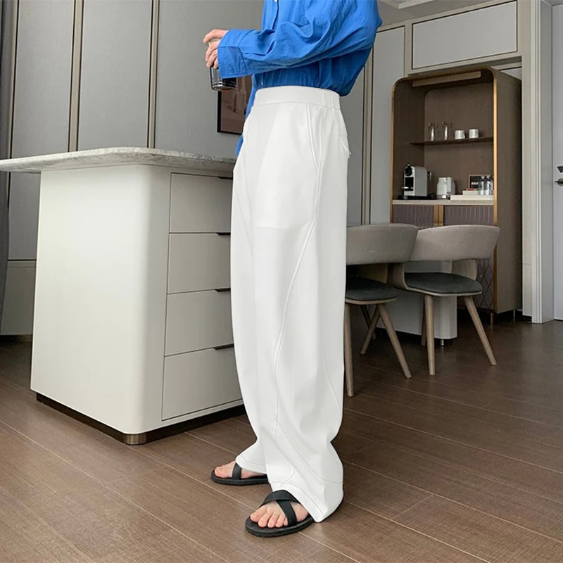 

INCERUN Men Pants Solid Color Button Joggers Loose Casual Straight Trousers Men Streetwear Fashion Leisure Male Long Pants S-5XL