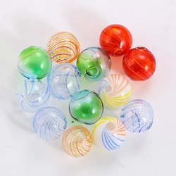 2pcs Mini Lampwork Beads Hollow Glass Ball Wish Bottle Charm for DIY Wind Chimes Bells Jewelry Making Earring Bracelet Pendant