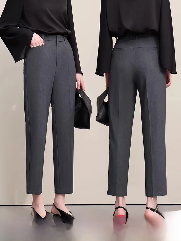 

Slimming Tapered Pants Commuter Sle Casual Bla Women's Faion Spring New Arrival Ele Slim Fit Trousers for Ladies