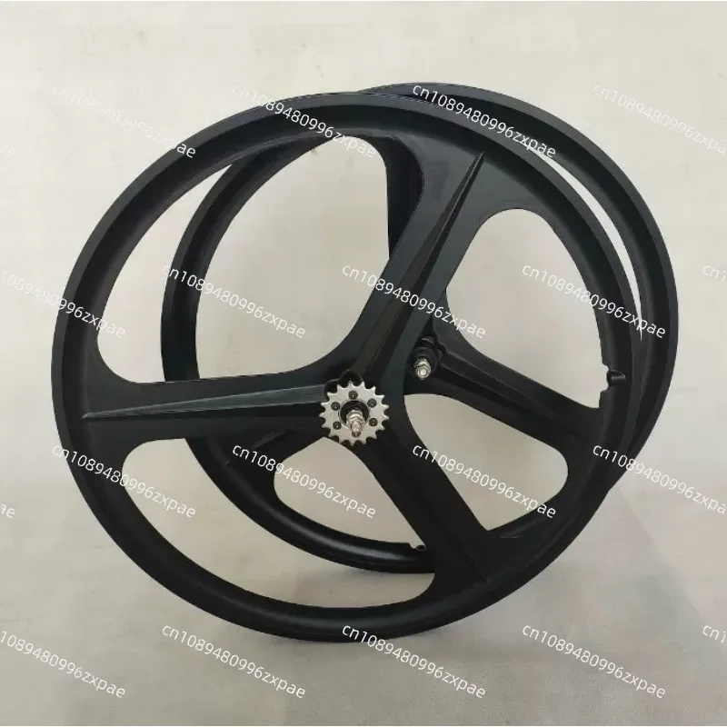 

700C Magnesium Alloy 3 Spoke Fixed Gear Wheelset V Brake Single Speed Road Bike Front Rear Wheel