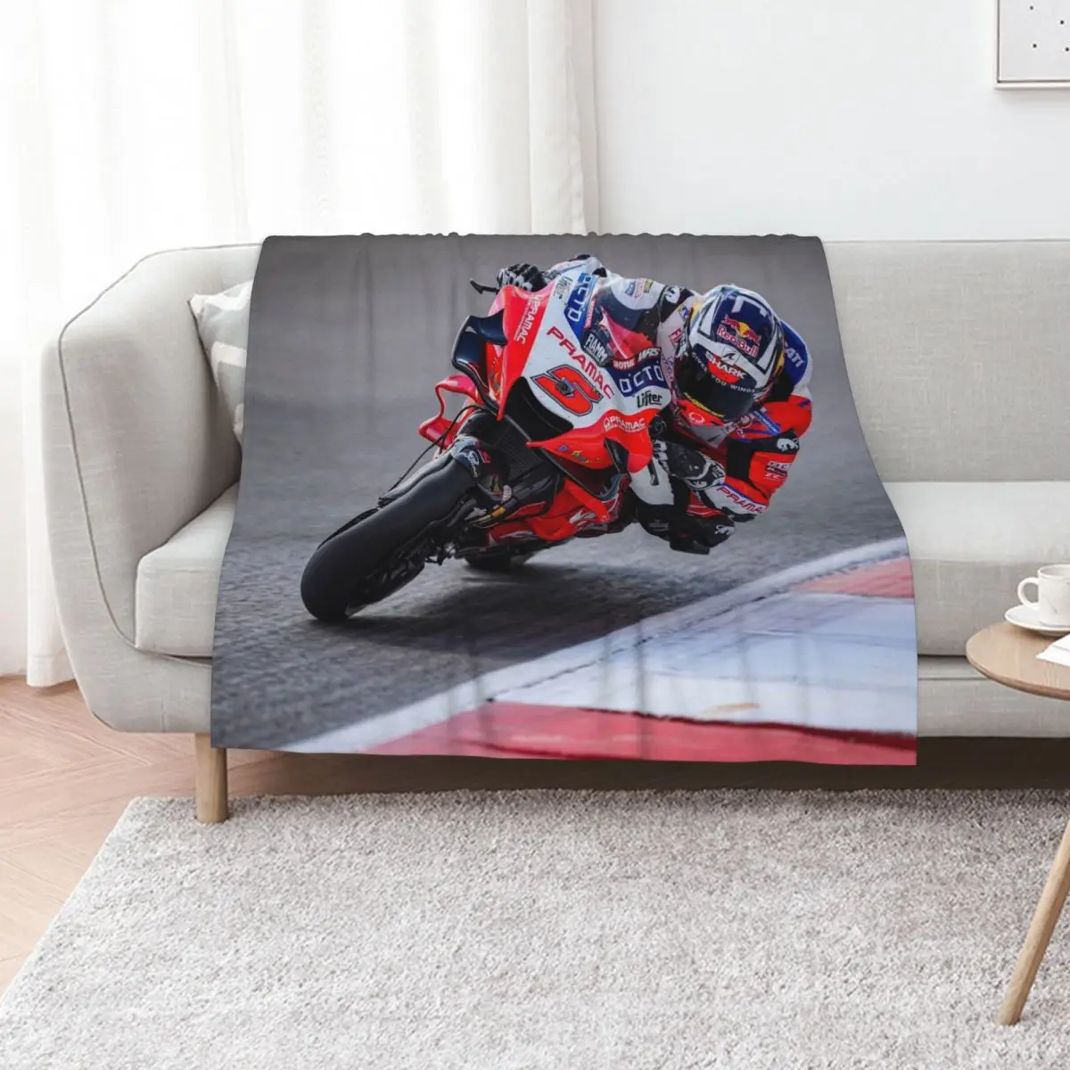 

Johann Zarco Throw Blanket Luxury Brand anime christmas decoration Softest Blankets