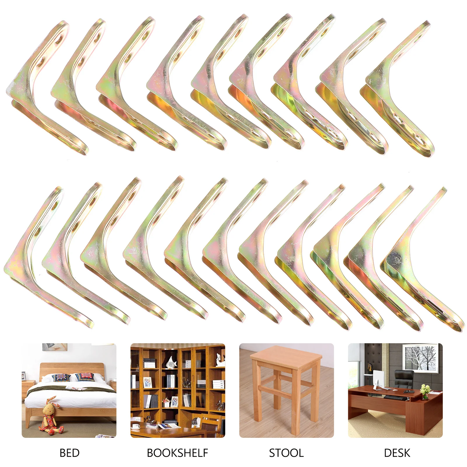 

20Pcs Fixed Connection Right Angle Corner Brace L Bracket Heavy Duty Furniture Fastener Corner Brace L Bracket