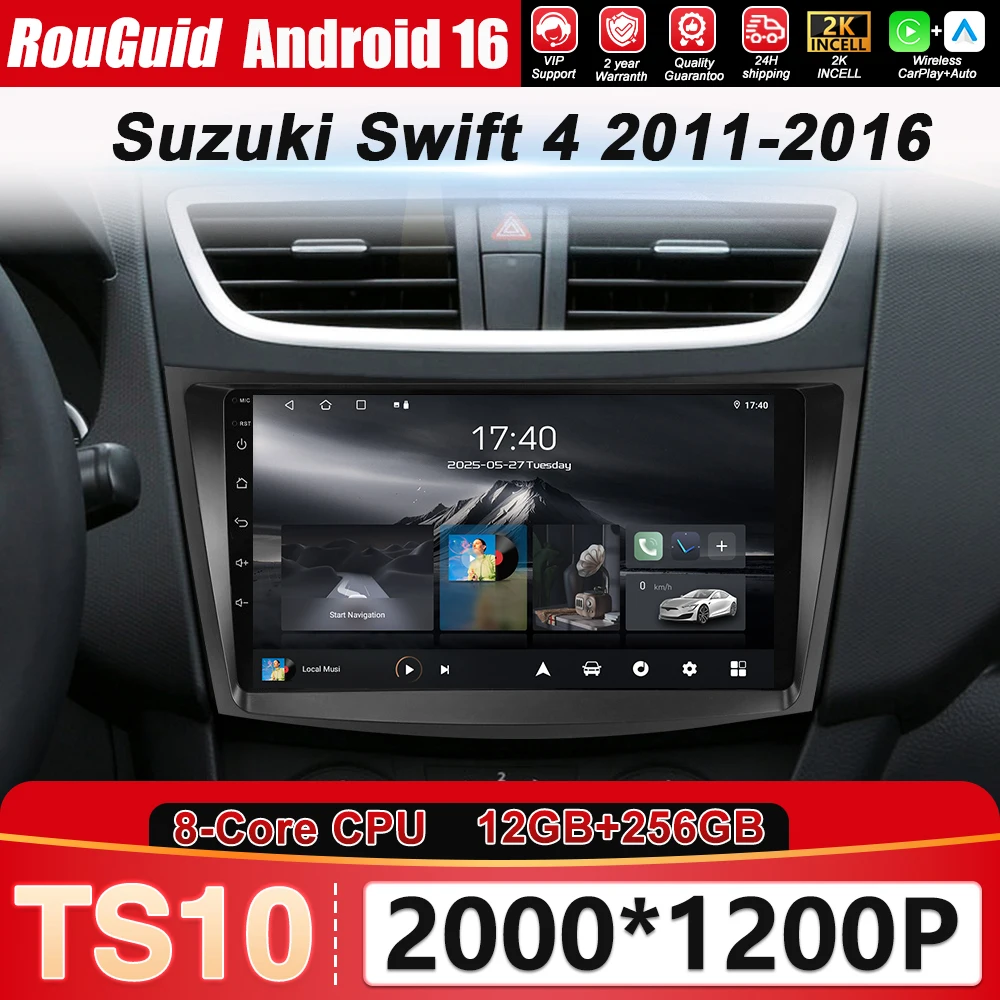 

Автомобильный радиоприемник Android 16 для Suzuki Swift 4 2011 2012 2013 2014-2016, мультимедийный видеоплеер, 2 Din Auto Audio G, стерео аудио