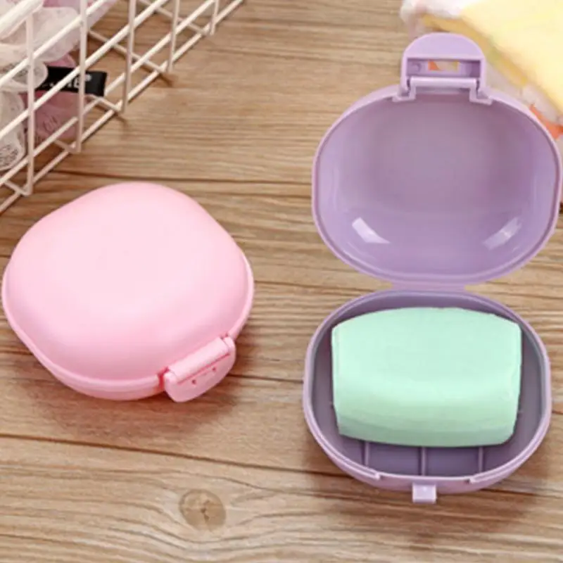 Shower Bar Box Home Solid Color Creative Partable Tourist Shower Draining Soap Boxes Home Shower Travel Dish Container supplies