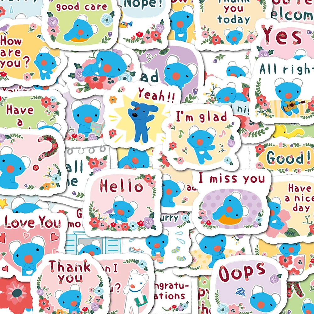 40 шт., кавайные наклейки с поздравительной фразой Penelope, декоративные наклейки, водонепроницаемые, для ноутбука «сделай сам», водонепроницаемые, милые наклейки для детей
