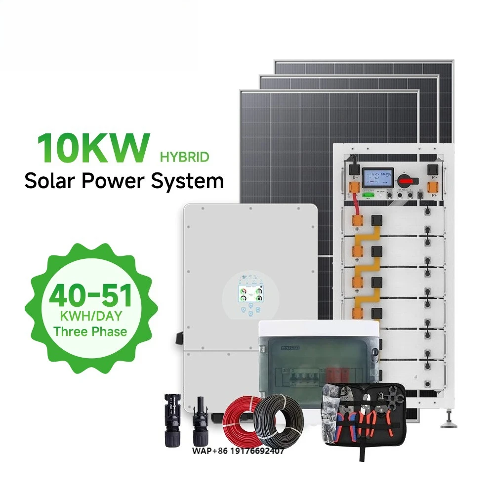 Custom or Standard Good Price Hybrid off Grid Solar Power Backup System Kit 5kw 10kva 15kva Solar Panel Kits for Home