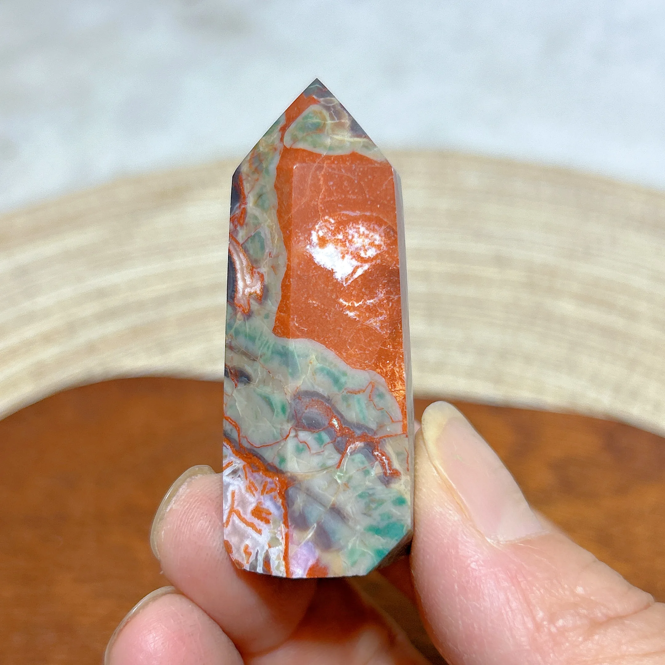 Natural Crystal Indonesia Blood Stone Tower Point High Quality Healing Gemstones Energy Mineral Reiki Home Decorations Gift