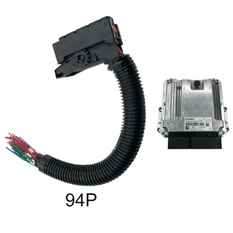 1 Set 94 Pin Automotive EDC17 Computer Board Common Rail Connector Plug With Wiring Harness For Weichai Xichai J6