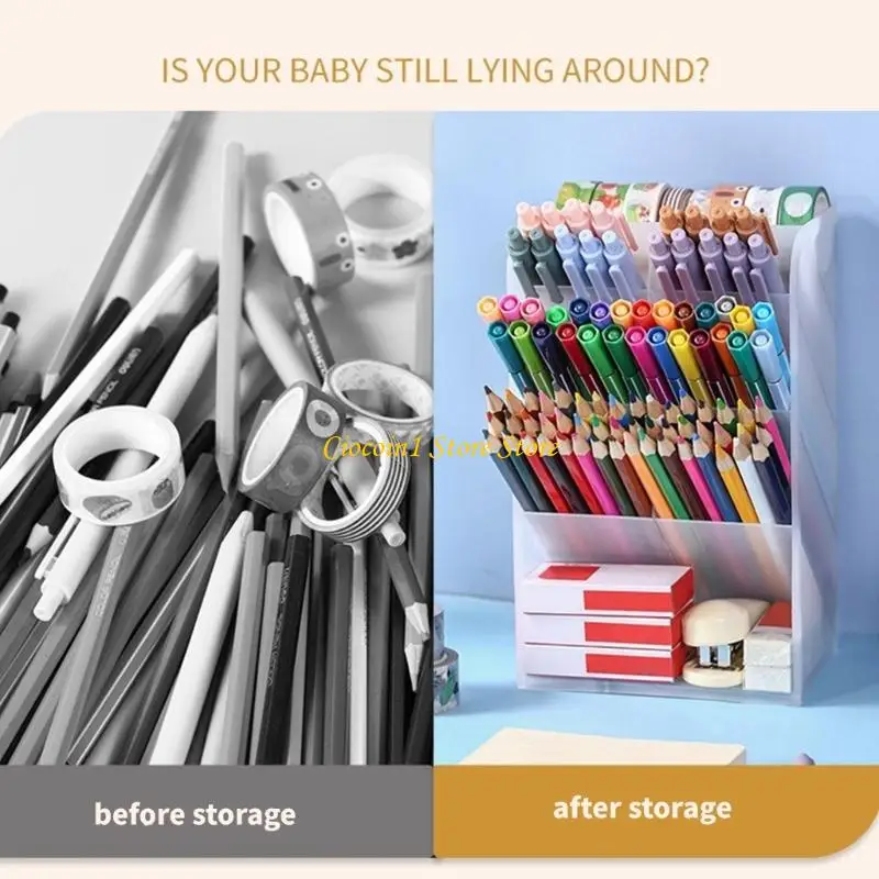 A3PC Pen Holders Shelf Pencil Container for Home & Office Decorative Makeup Brush Holders Desktop Decorations Desk Organizers