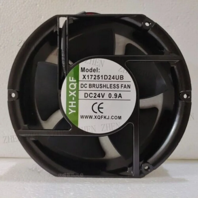 

Y 1 шт. Вентилятор для YH-XQF X17251D24UB, 24 В постоянного тока, 0,9 А, 17 см, большой объем воздуха, вентилятор с алюминиевой рамой