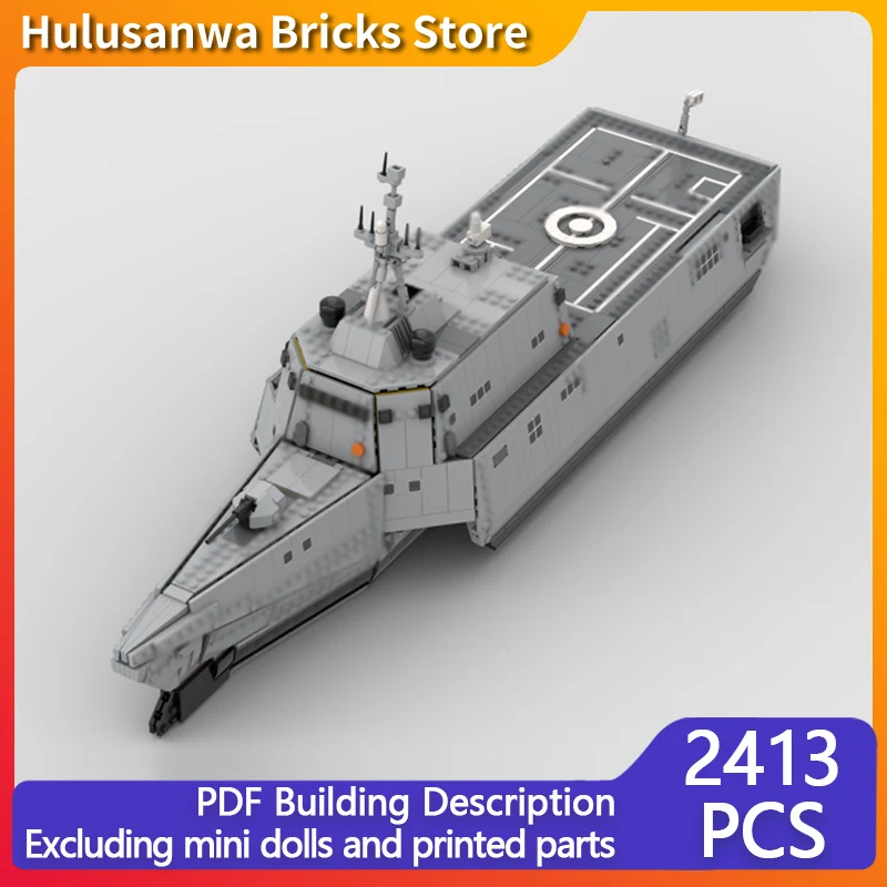 

USS Independence LCS-2 Современные военные сосуды Модель MOC Строительные кирпичи Военное оборудование Модульная технология Подарок Детский игрушечный костюм