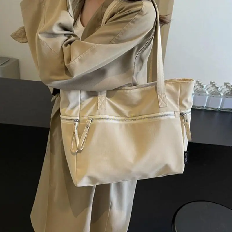 

X90D Универсальная парусиновая сумка через плечо для учебы и работы Сумка большой вместимости на молнии для студентов и занятых