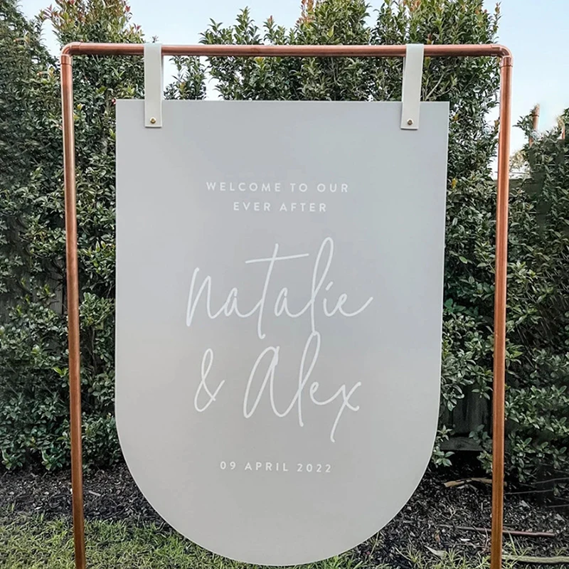 لافتة حفلات من الجلد، علامة زفاف، حزام معلق، علامة عرض الحدث، حزام معلق