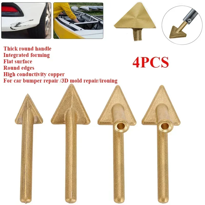 

4PCS Welder Soldering Tips Replacement Tips for 80 Watt Iron Plastic Welding TPO, TEO, PP Auto Bumper Welder Equipment Accessory