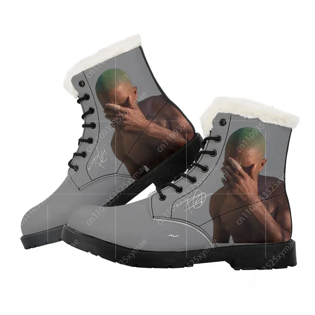 Frank American Singer Ocean Blond Plush Boots Mens Womens Teenager Shoes Casual Boot Light High Quality Couple Customize Shoe