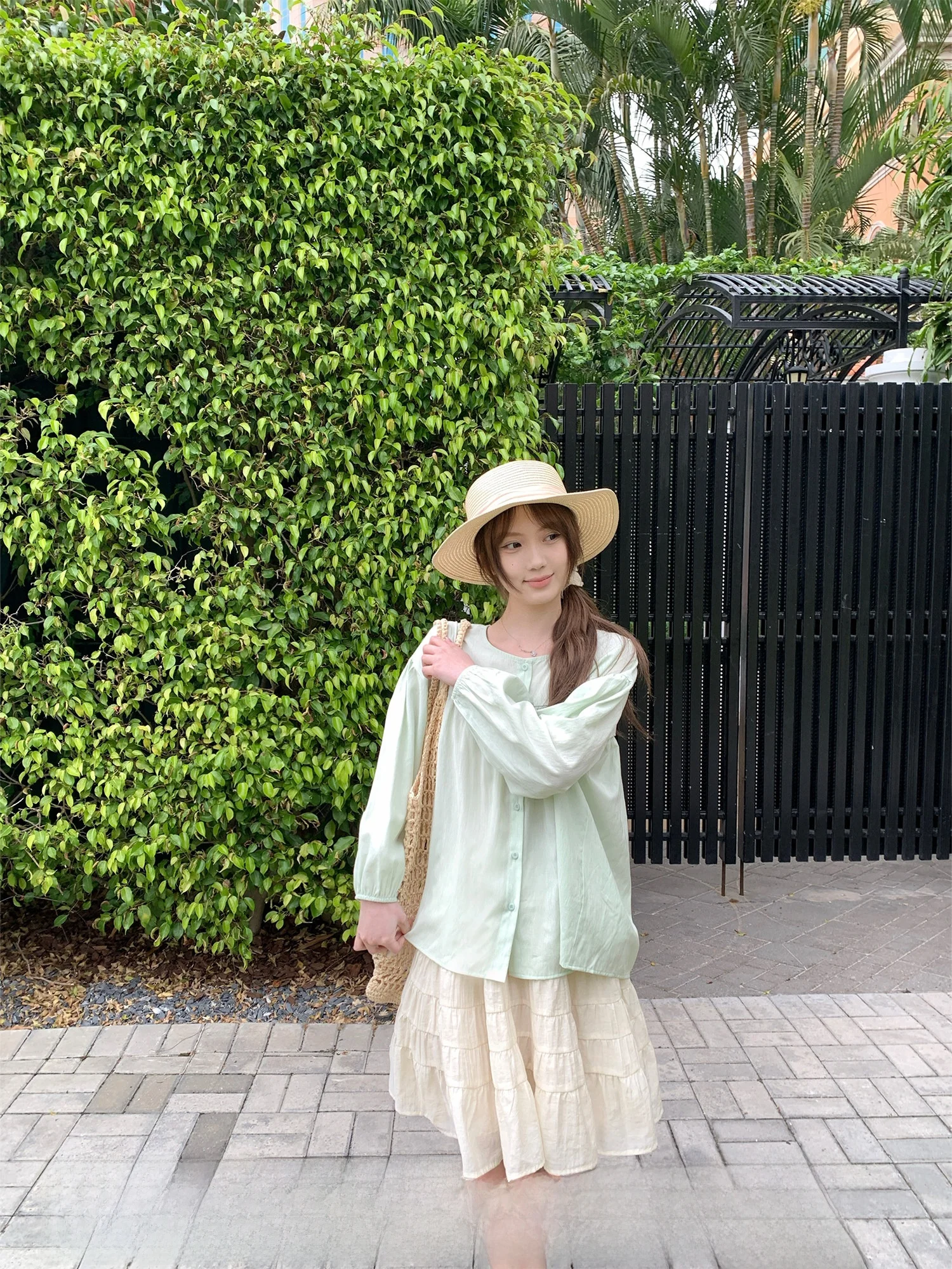 

Свободная повседневная женская блузка с круглым вырезом в корейском стиле, стройнящий топ с длинными рукавами, удобная модель для офиса