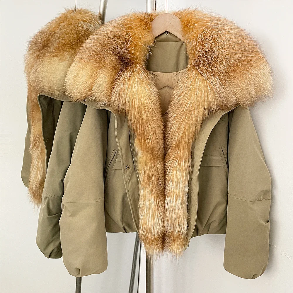 Femme vêtements manteau de fourrure femme luxe vraie fourrure veste femme avec hughing naturel nouveau en manteaux et vestes Demi-saison veste femmes