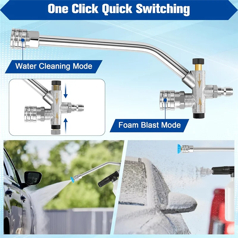 

【24 Hours Sale】7 Pressure Washer Sprayernozzles Sprayer Nozzles Dual Connector Accessories 1/4" Quick Connect 1 Car Wash Mitt