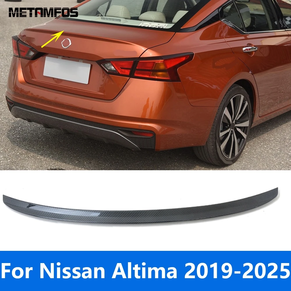 

Accessories For Nissan Altima 2019-2022 2023 2024 2025 Carbon Fiber Rear Roof Trunk Spoiler Cover Trim Tail Wing Lip Sticker