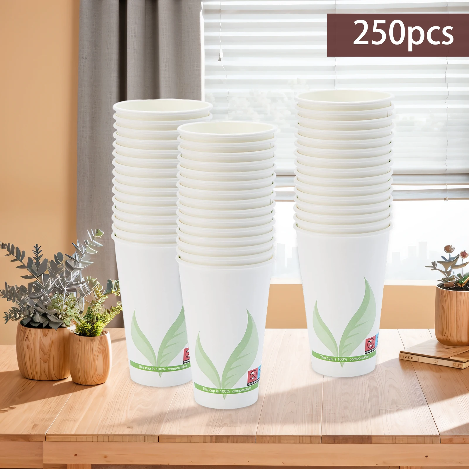 250pcs Party Tableware Paper Cups Disposable 16oz Paper Cups Drinking Water Cups holiday paper cups Paper Beverage Cup