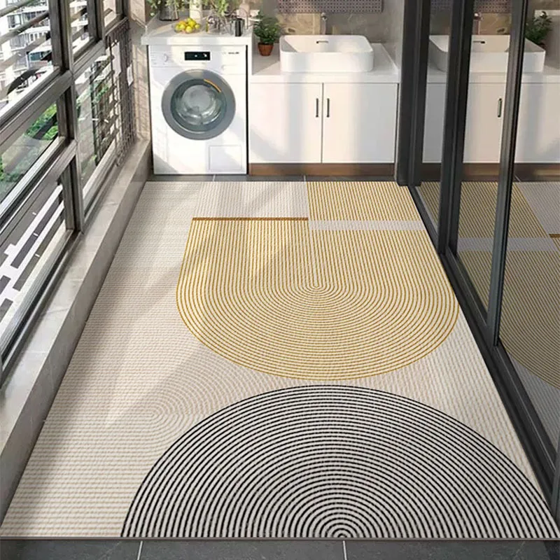 Carpet for Balcony Waterproof Floor Mat Large Beige Carpets Pvc Leather Non-slip Rug Minimalism Home Decoration Rugs Kitchen