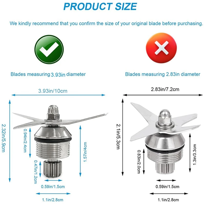 Blender Blade Assembly Replacement For Vitamix 105733 A2300 A2500 A3300 A3500 Pro750 7500 5300 Blender Assembly