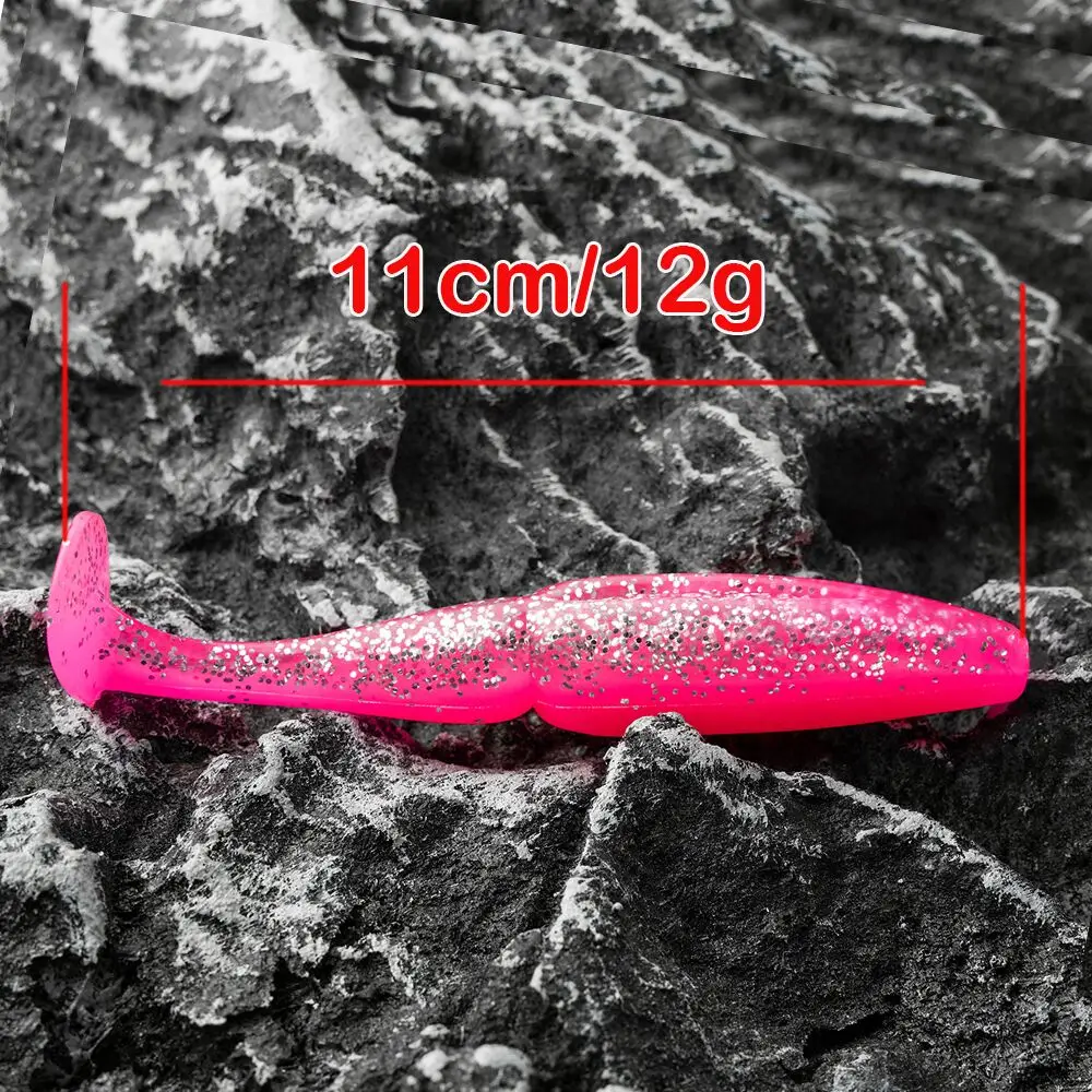 4pcs/pkt Soft Fishing Lure 11cm 12g  Soft Baits Fishing Wobbler Bass Bait Artificial Fishing soft Lure Tacke