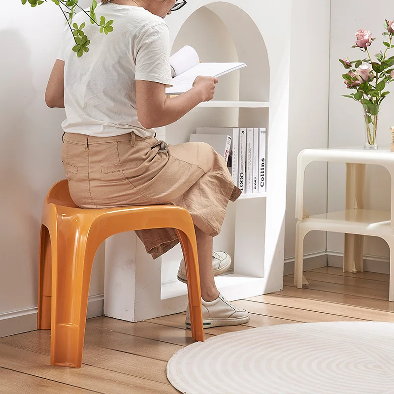 

Nordic medieval small stool door shoe change stool household simple bathroom small stool can be stacked household dining stool