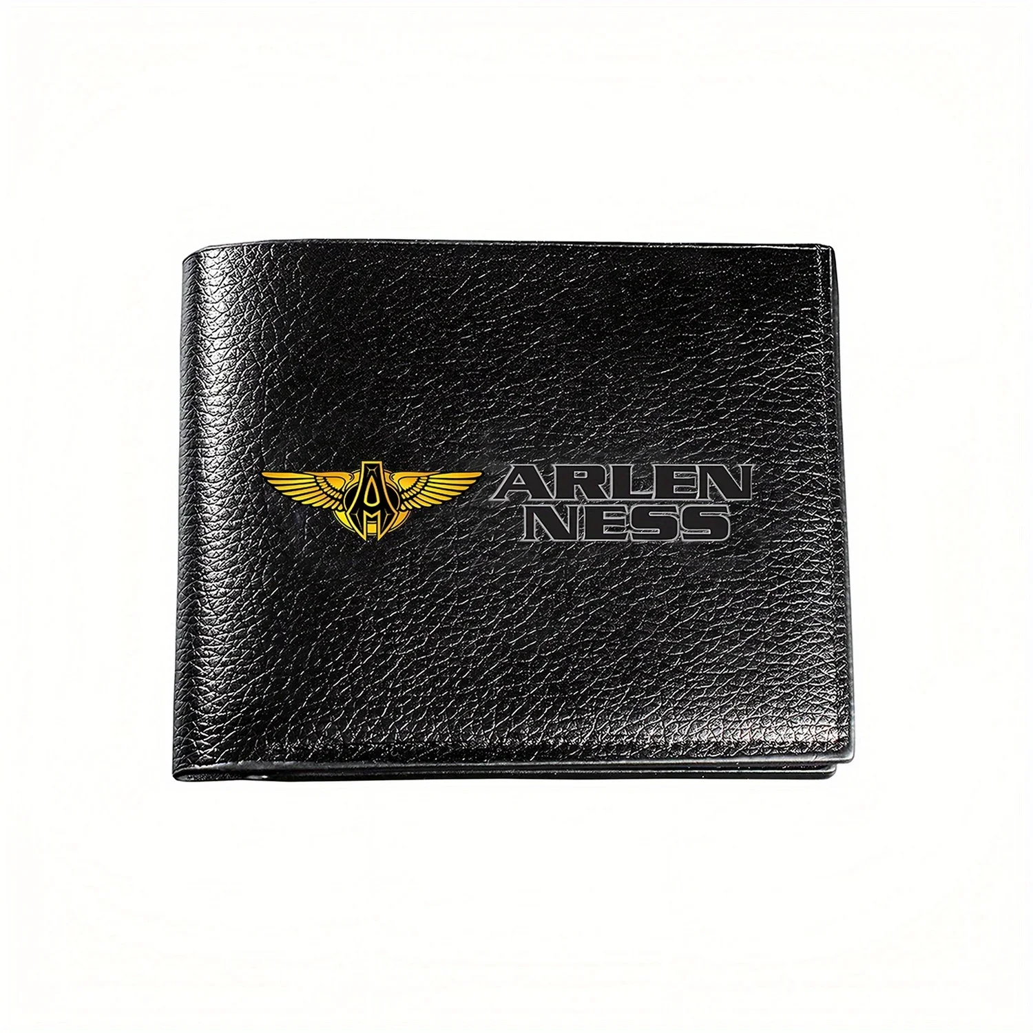 Arlen ness logotipo alado elegante carteira masculina negócios casual elegante simples prático qualidade carteira elegante impressão gráfica crea