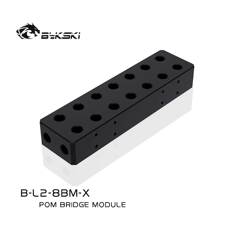 

BYKSKI GPU Terminal Block for Computer Graphics Card Water Cooling Server Block Bridge Module Adapter/POM Connectors/B-L2-8BM-X