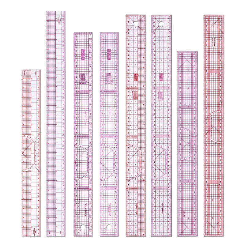 Empire Sewing Ruler and French Curve Used for Pattern Making Drafting Transparent Plastic Fashion Designer Ruler Pieces Assemble
