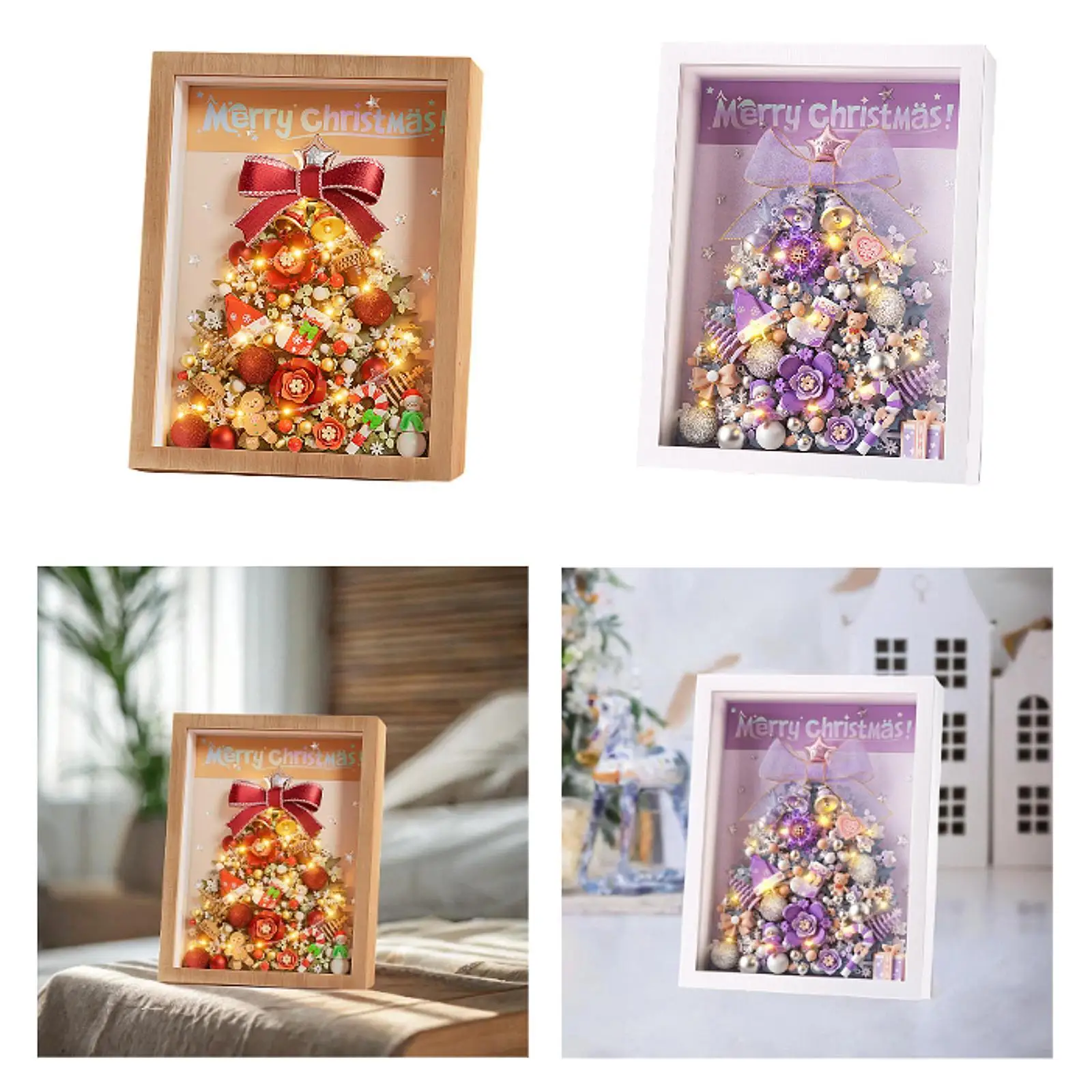 

Рождественская елка фоторамка строительные блоки орнамент романтическая простая сборка