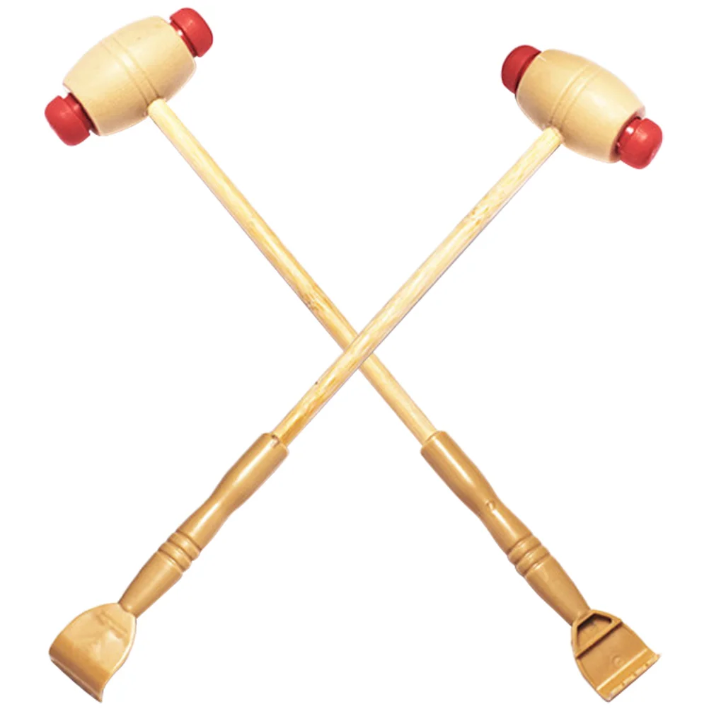 2 قطعة مطرقة تدليك خشبية محمولة باليد مدلك الظهر المحمولة دليل أداة تخفيف العضلات للكتف الرقبة القدم آلام الساق العصي