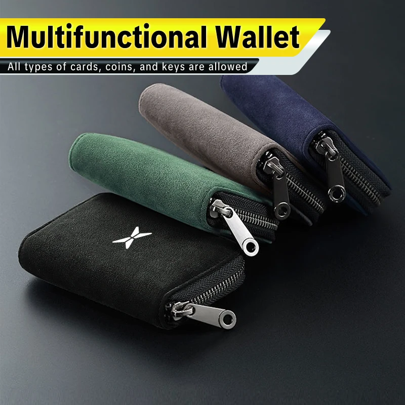 

Car Zipper Short Wallet Sudue Bag Multi Card Slot Coin Purse Auto Accessories For Xpeng P7 G3 G3i G9 P5 X2 N5 F30 H93 Beta 2019