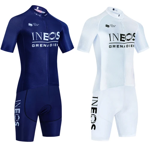 Imagen 1 del producto Blanco nuevo 2025, conjunto de Ciclismo INEOS, Jersey del equipo de Ciclismo, pantalones cortos para bicicleta, Ropa profesional para Ciclismo, Maillot, Ropa, uniforme