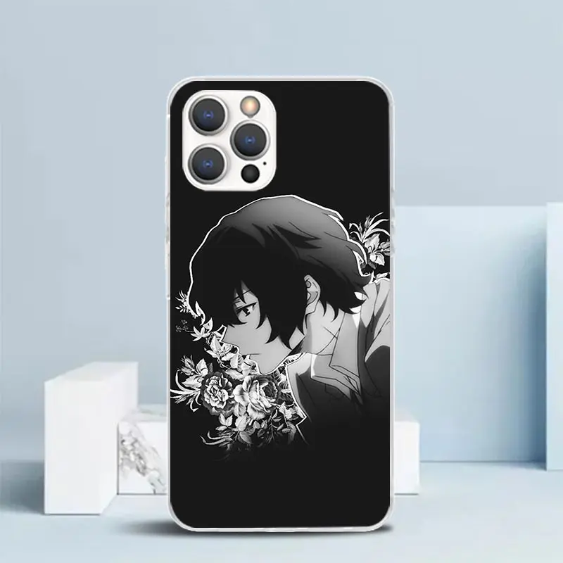 Bungo Stray Dogs Dazai Phone Case For IPhone 16 15 14 13 12 11 Pro Max Mini XR XS X 7 Plus 8 + SE 2020 Soft TPU Back Cover