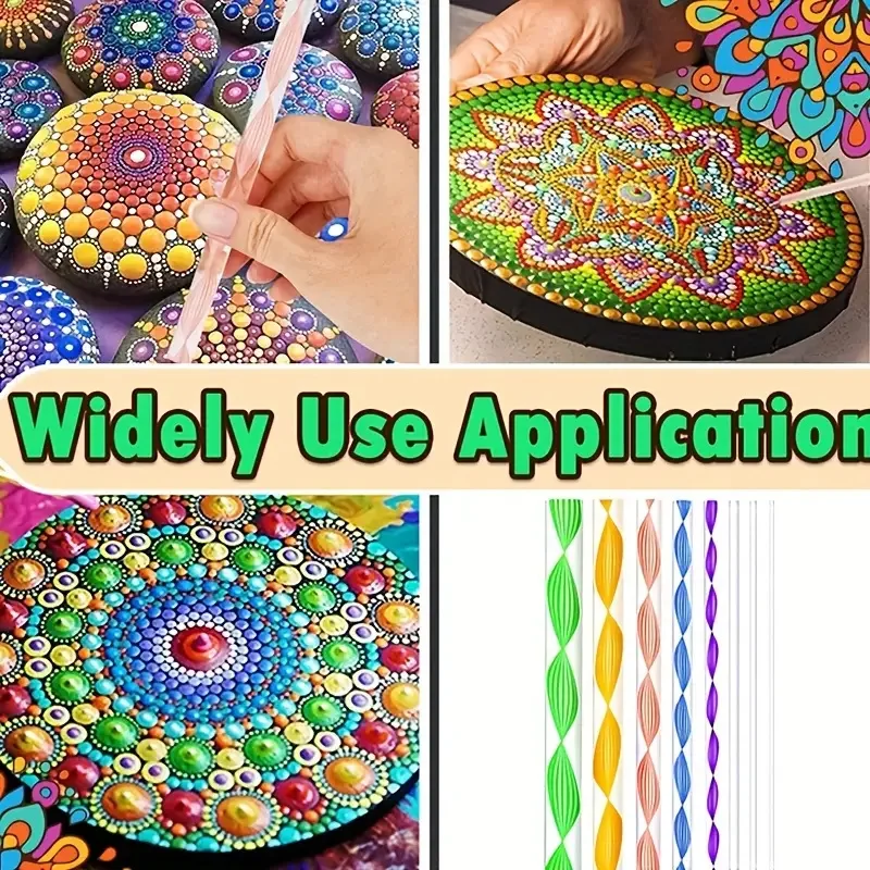 29pcs Mandala Dotting Tools Kit With Stencils Embossing Stylus Paint Tray And Multicolor Brushes For DIY Rock Painting Nail Art