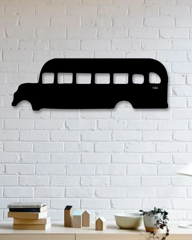 

Into The Wild Bus Designed Decorative Metal Table Black Wall Décor,Living Room, Bedroom, Kitchen, bathroom Interior Decoration,