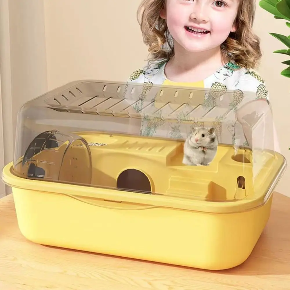 Fashion Double Layer Hamster Cage Large Space Sturdy Small Animal Carrying Cage Breathable Pet House