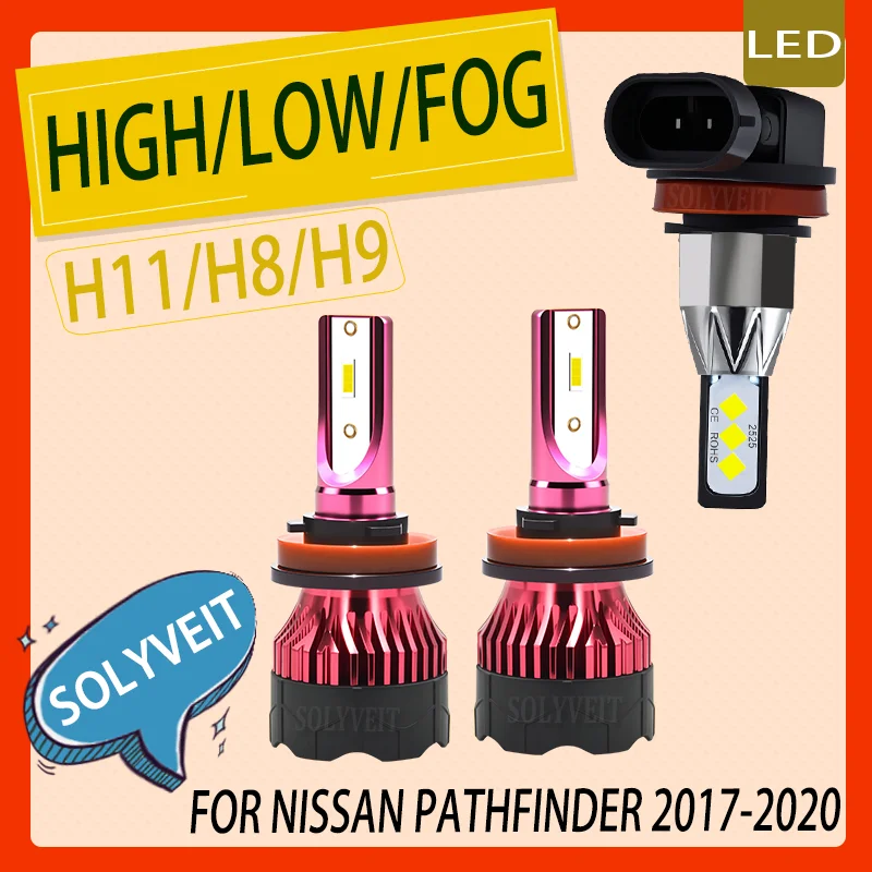 

Quiet Operation Enhanced Visibility Stable Lighting H11 H8 H9 LED Headlight foglight For Nissan Pathfinder 2017 2018 2019 2020