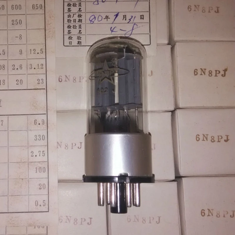 Shuguang 6n8p 6n8p-j electronic tube  6n8p 5692 ECC32 6H8C 6SN7 Vacuum tube sound color is soft for audio amplifier