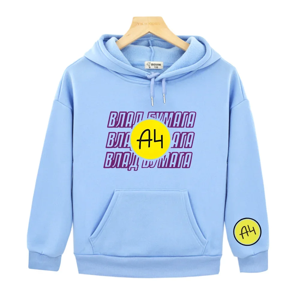 Merch A4 Lamb Hoodies Casual Boys and Girls Comfortable Sweatshirts Vlad A4 Print Sudadera Children Autumn Winter Warm Clothing