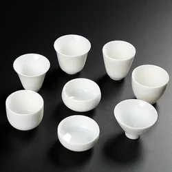 1pcs Small Ceramic Kungfu Cup Pottery Teacup Mini Espresso Coffee Cup Porcelain Chinese Style Wine Glass Household Wholesale