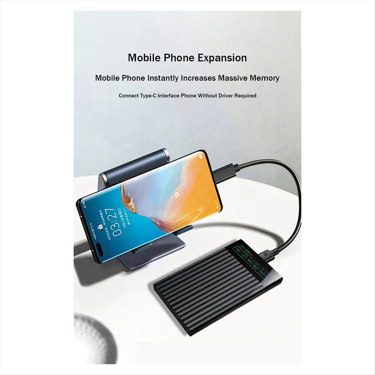 ABIU Type-C Portable Hard Drive Chassis Intelligent Digital Display 2.5 Inch Laptop External SATA Serial Port U25T