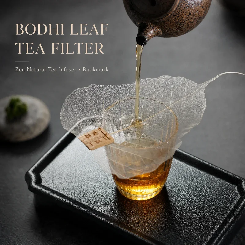 Creative Bodhi Leaf Tea Strainer Reusable Fine Mesh Filter Tea Ceremony Accessory Nature Bookmark