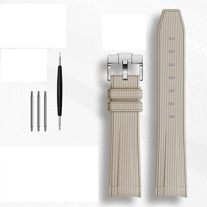 rubber Watchband For rolex Joint MoonSwatch Constellation Waterproof Sports 20mm Watch Strap Curved End Band image 2