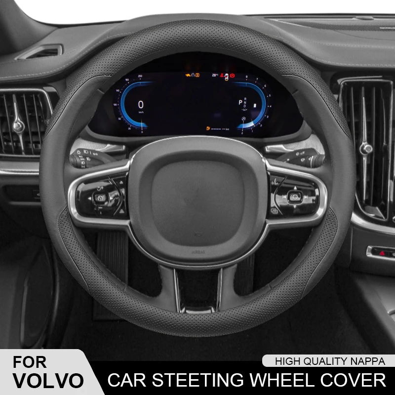 

Car Leather Steering Wheel Cover For Volvo XC40 XC60 XC70 XC90 S40 S60 S80 S90 V40 V60 V70 V90 C70 EM30 EX90 Auto Accessories